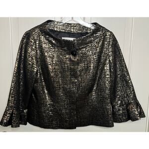Victor Costa Gold/Black Evening Jacket Size 6